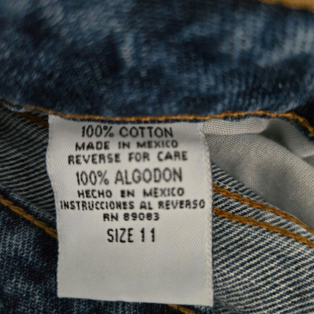 Vintage L.E.I. Jean Shorts Daisy Dukes Size 11 – High Rise Cutoff Retro - Picture 3 of 6